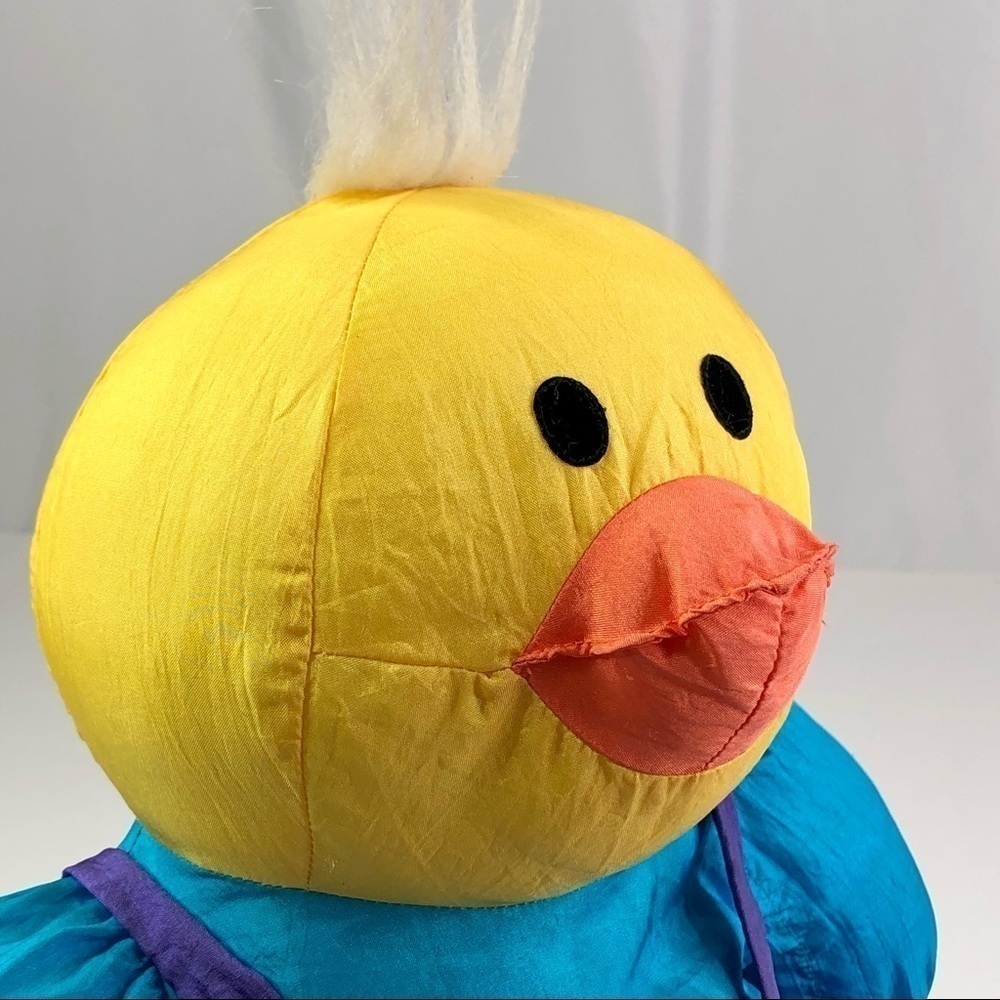 Vintage International Silver stuffed animal chick or duck nylon toy